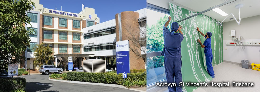 Acrovyn supplied to St Vincents Hospital Brisbane